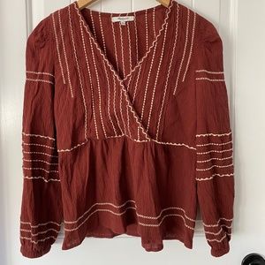 Madewell boho blouse